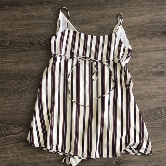 𝅺LULUS sleeveless striped wrap long shirt tunic sz XL - Picture 4 of 11